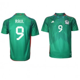 Herren Fußballbekleidung Mexiko Raul Jimenez #9 Heimtrikot WM 2022 Kurzarm